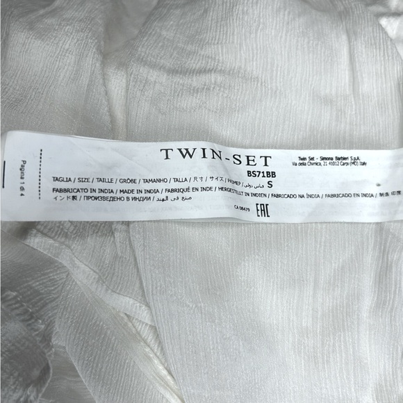 Twin-set Kaftan S Cover Up Dress Overlay Embellished Oversized Beach Flowy - Picture 15 of 16